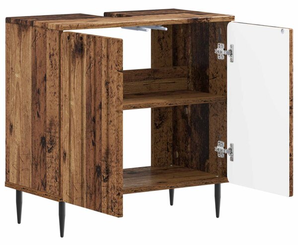 Fürdőszobai mosdószekrény ZWOLLE Antik Fa 59,5 x 31,5 x 59 cm