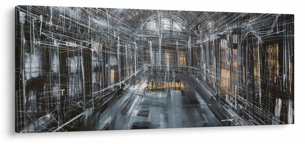 Egy régi épület belsejének képe (120x50 cm)
