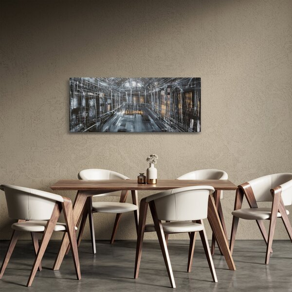 Egy régi épület belsejének képe (120x50 cm)