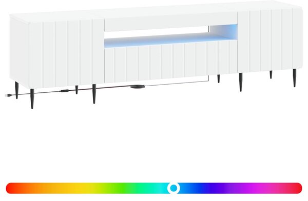 LED TV szekrény Fehér Szerelt Fa