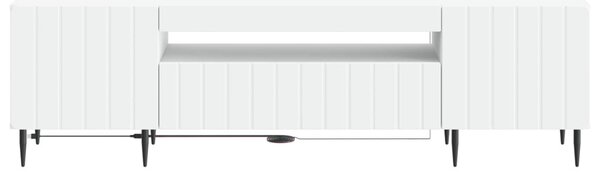 LED TV szekrény Fehér Szerelt Fa