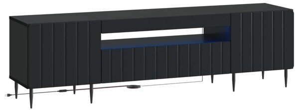 LED TV szekrény ZWOLLE 153 x 35 x 43 cm Fekete Szerelt Fa