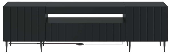 LED TV szekrény ZWOLLE 153 x 35 x 43 cm Fekete Szerelt Fa