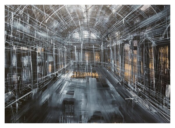 Egy régi épület belsejének képe (70x50 cm)