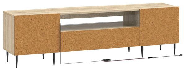 LED TV szekrény Sonoma Tölgy Szerelt Fa