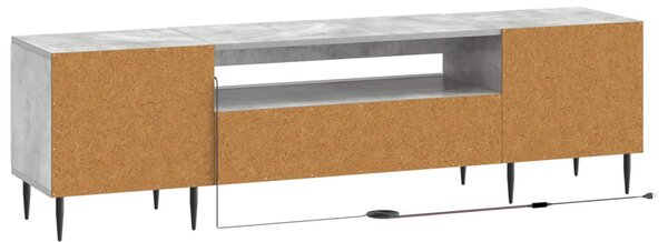 LED TV szekrény Betonszürke Szerelt Fa