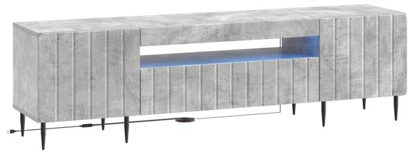 LED TV szekrény Betonszürke Szerelt Fa