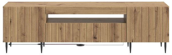 LED TV szekrény Kézműves Tölgy Szerelt Fa