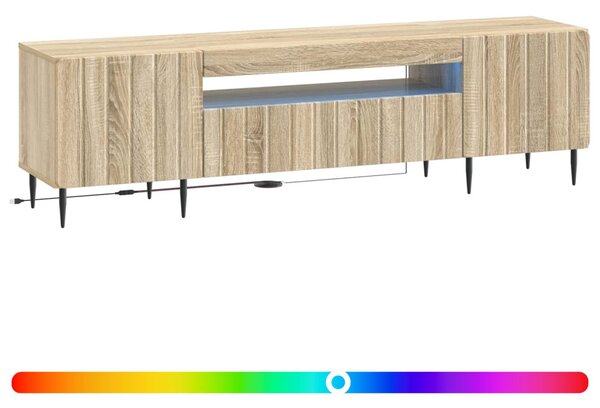 LED TV szekrény Sonoma Tölgy Szerelt Fa