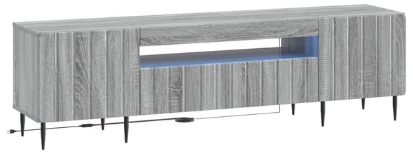 LED TV szekrény Szürke Sonoma Szerelt Fa