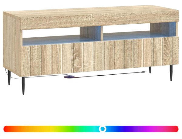 LED TV szekrény Sonoma Tölgy Szerelt Fa