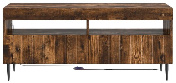 LED TV szekrény Füstös Tölgy Szerelt Fa