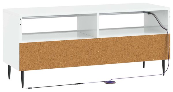LED TV szekrény Magasfényű Fehér Szerelt Fa