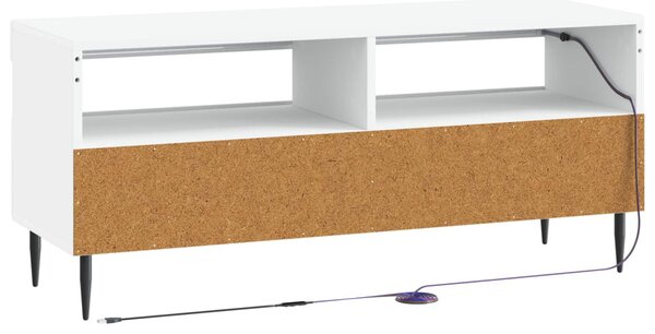 LED TV szekrény Fehér Szerelt Fa