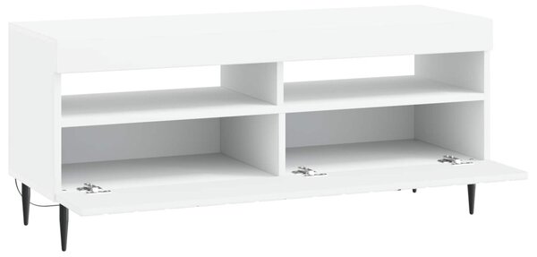 LED TV szekrény Fehér Szerelt Fa