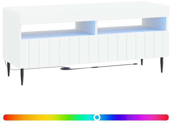 LED TV szekrény Fehér Szerelt Fa