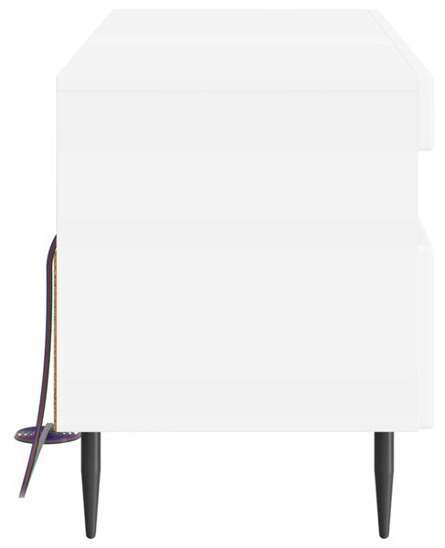LED TV szekrény Magasfényű Fehér Szerelt Fa