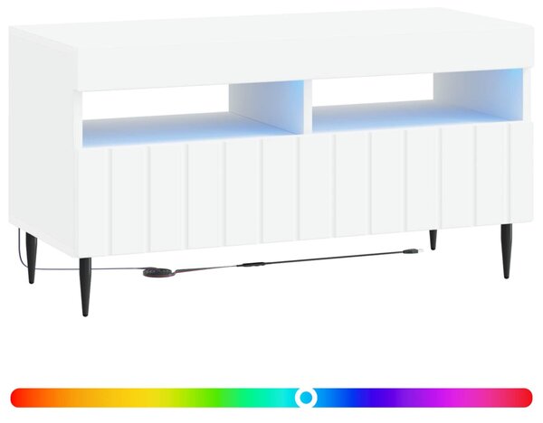 LED TV szekrény ZWOLLE 81 x 35 x 43 cm Fehér Szerelt Fa