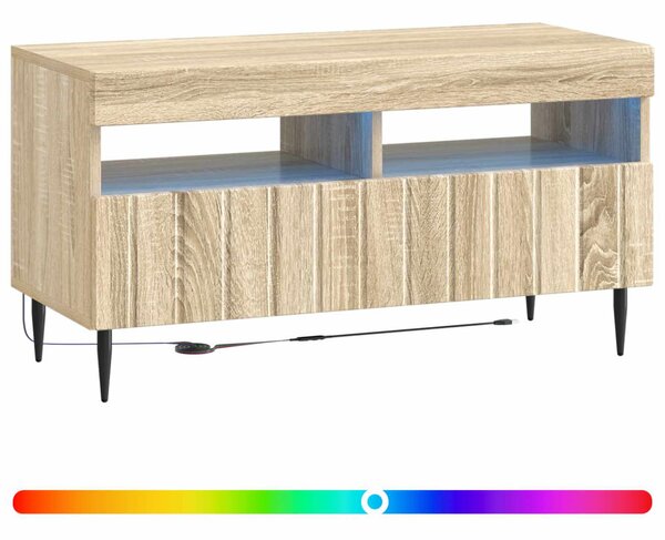 LED TV szekrény ZWOLLE Sonoma Tölgy Szerelt Fa