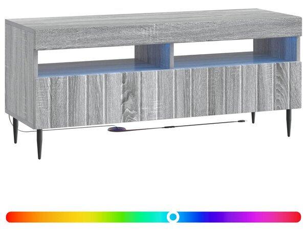 LED TV szekrény Szürke Sonoma Szerelt Fa