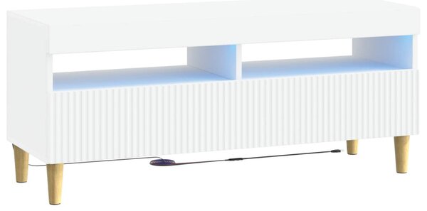 LED TV szekrény Fehér Szerelt Fa