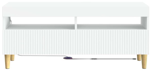 LED TV szekrény Fehér Szerelt Fa