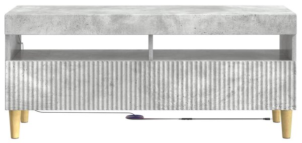 LED TV szekrény Betonszürke Szerelt Fa