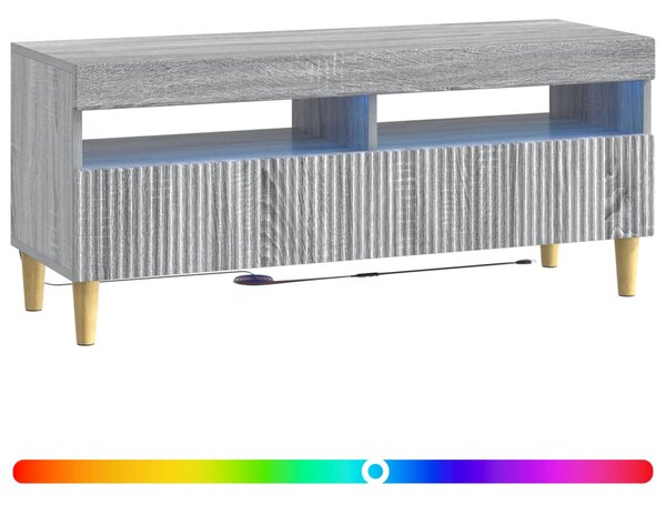 LED TV szekrény Szürke Sonoma Szerelt Fa
