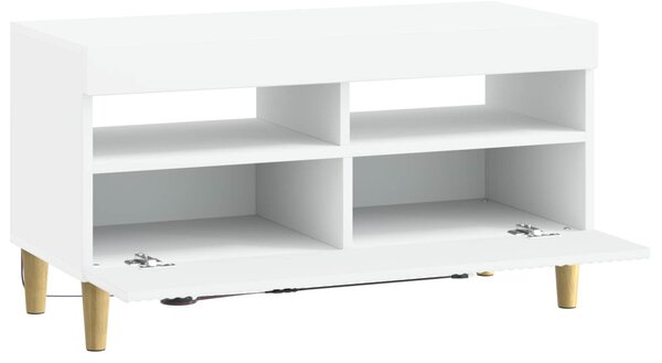 LED TV szekrény Fehér Szerelt Fa