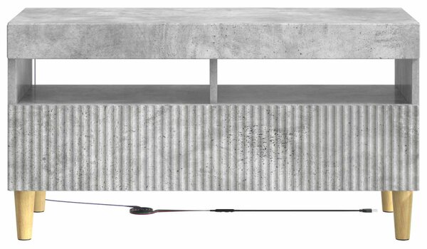 LED TV szekrény Betonszürke Szerelt Fa