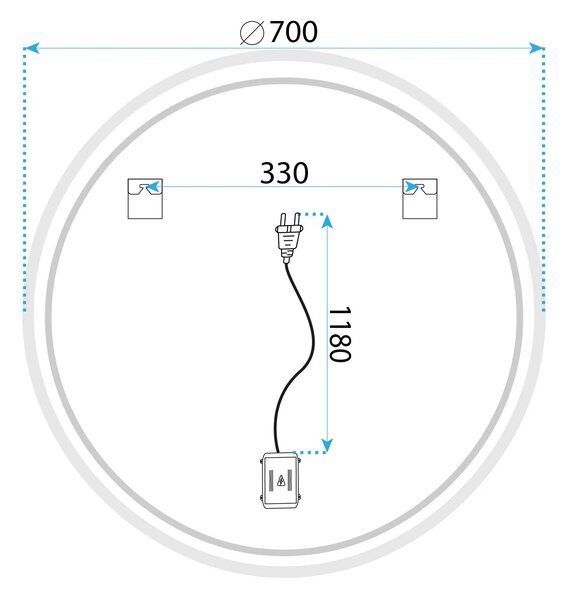 LED Tükör SOFT 70