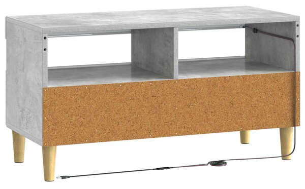LED TV szekrény Betonszürke Szerelt Fa