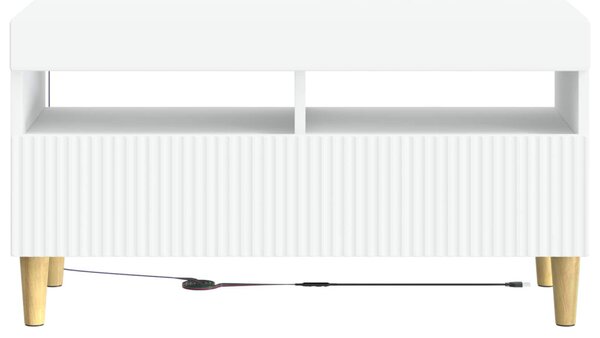 LED TV szekrény Fehér Szerelt Fa