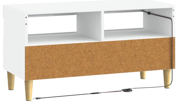 LED TV szekrény Fehér Szerelt Fa