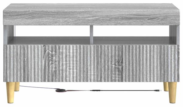 LED TV szekrény Szürke Sonoma Szerelt Fa