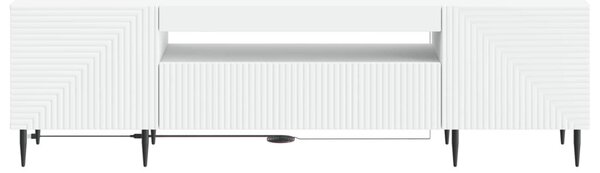 LED TV szekrény Fehér Szerelt Fa