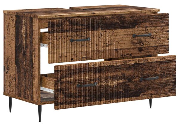 Fürdőszobai mosdószekrény HAARLEM Antik Fa 82 x 41 x 58,5 cm