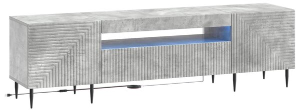 LED TV szekrény Betonszürke Szerelt Fa