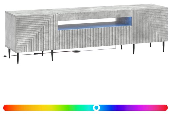LED TV szekrény Betonszürke Szerelt Fa