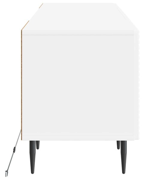 LED TV szekrény Magasfényű Fehér Szerelt Fa