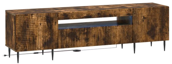 LED TV szekrény Füstös Tölgy Szerelt Fa