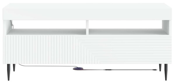 LED TV szekrény HAARLEM 100 x 35 x 43 cm Fehér Szerelt Fa