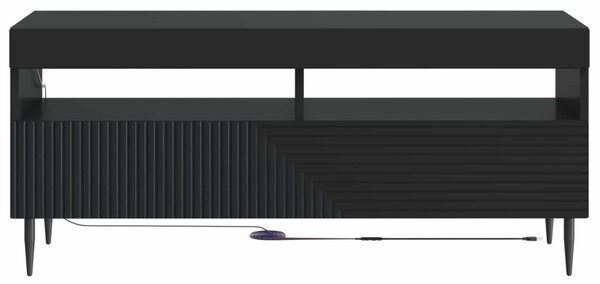 LED TV szekrény HAARLEM 100 x 35 x 43 cm Fekete Szerelt Fa