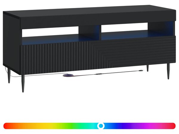 LED TV szekrény HAARLEM 100 x 35 x 43 cm Fekete Szerelt Fa