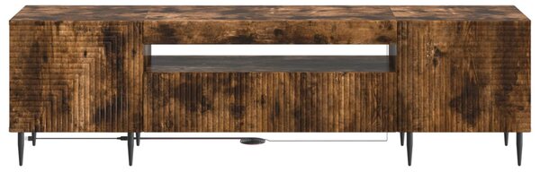 LED TV szekrény Füstös Tölgy Szerelt Fa