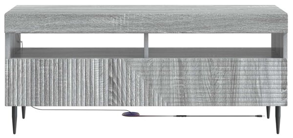 LED TV szekrény Szürke Sonoma Szerelt Fa