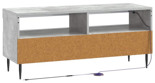 LED TV szekrény Betonszürke Szerelt Fa