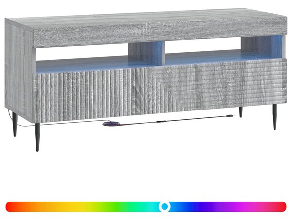 LED TV szekrény Szürke Sonoma Szerelt Fa