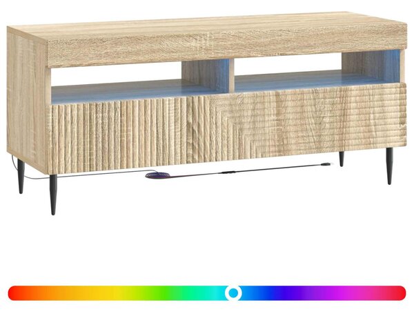 LED TV szekrény Sonoma Tölgy Szerelt Fa