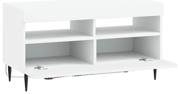 LED TV szekrény Fehér Szerelt Fa